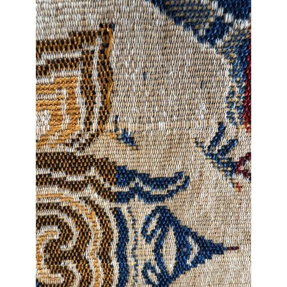 Vtg Algier Italian Embroidered Tablecloth Tapestry Persian Style 78.7" x 98.4" - Picture 10 of 16